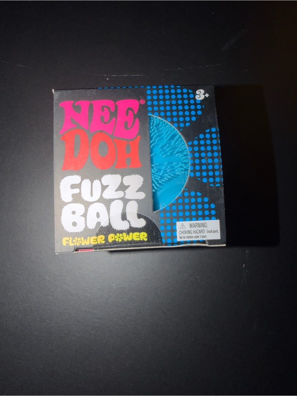 Needoh Fuzz Ball Flower Power Blue